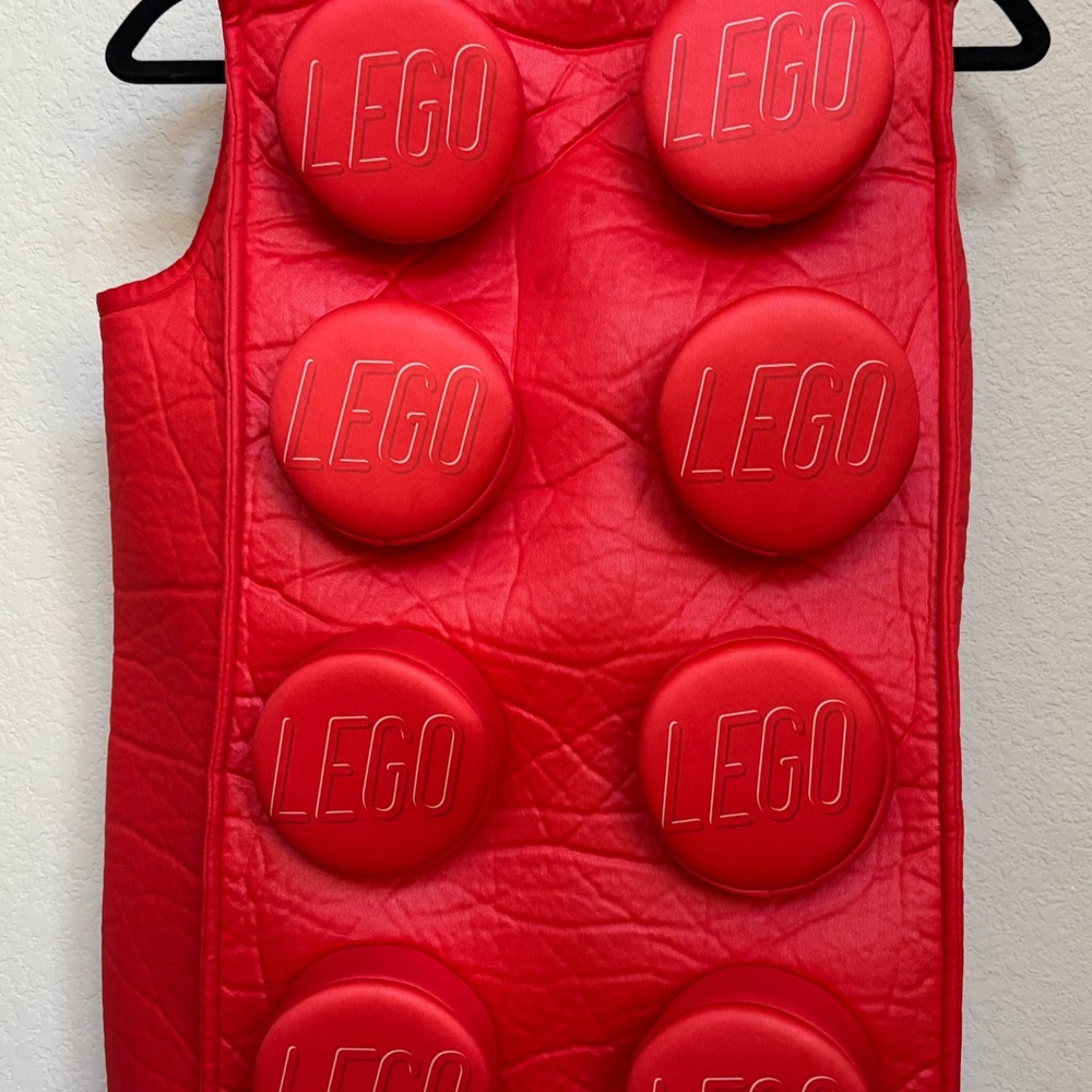 LEGO Brick Red Costume Child Size S/P 4-6 Official Disguise Halloween Tunic